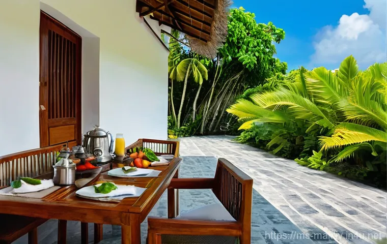 몰디브 여행 비용 절약법 - **Prompt: Local Island Life and Culture**
    "A vibrant and authentic street scene on a local Maldi...