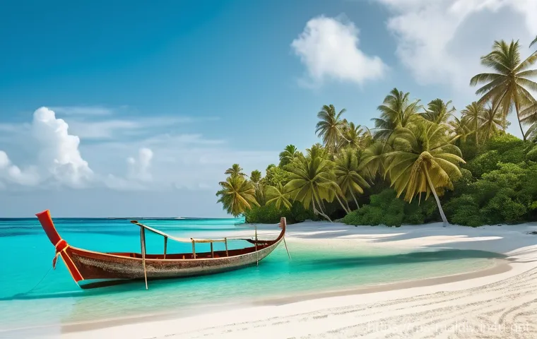 몰디브 코로나19 정책 - **Prompt:** A serene and joyful scene depicting travelers arriving at a vibrant local Maldivian isla...