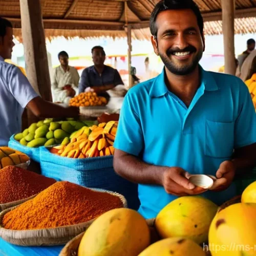 Home 15 몰디브 재래시장 탐방 - **A Bustling Maldivian Local Market Scene**
"A vibrant, wide-angle shot of the Male Local Market...