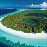 몰디브 재생에너지 프로젝트 - **Prompt 1: Maldivian Paradise Under the Sun's Gaze**
    "A breathtaking aerial view of a pristine ...
